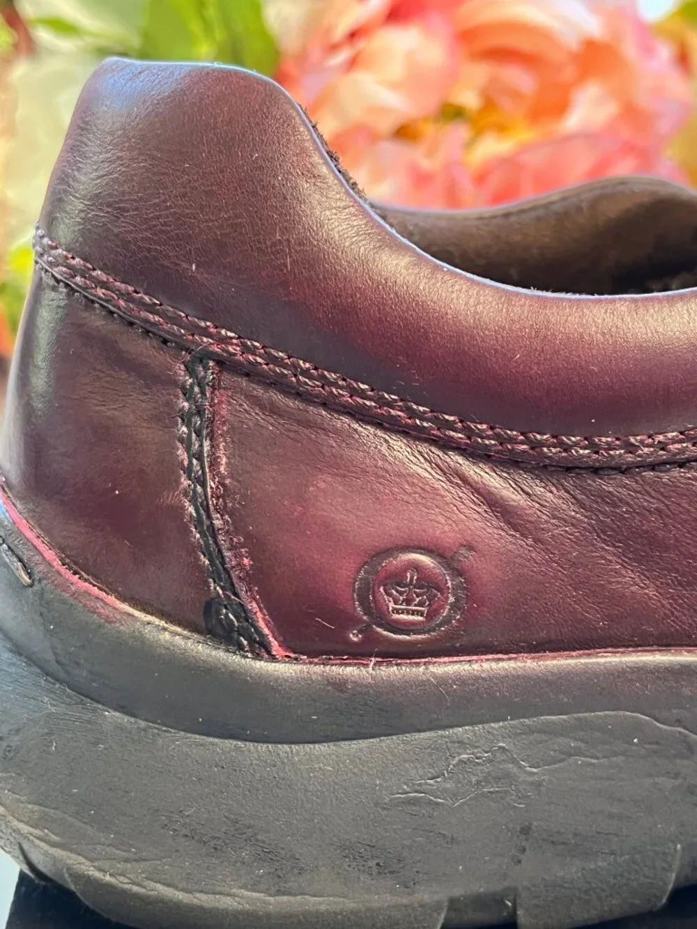Born Brompton II Men’s 8.5M Burgundy Leather Slip-On Loafers